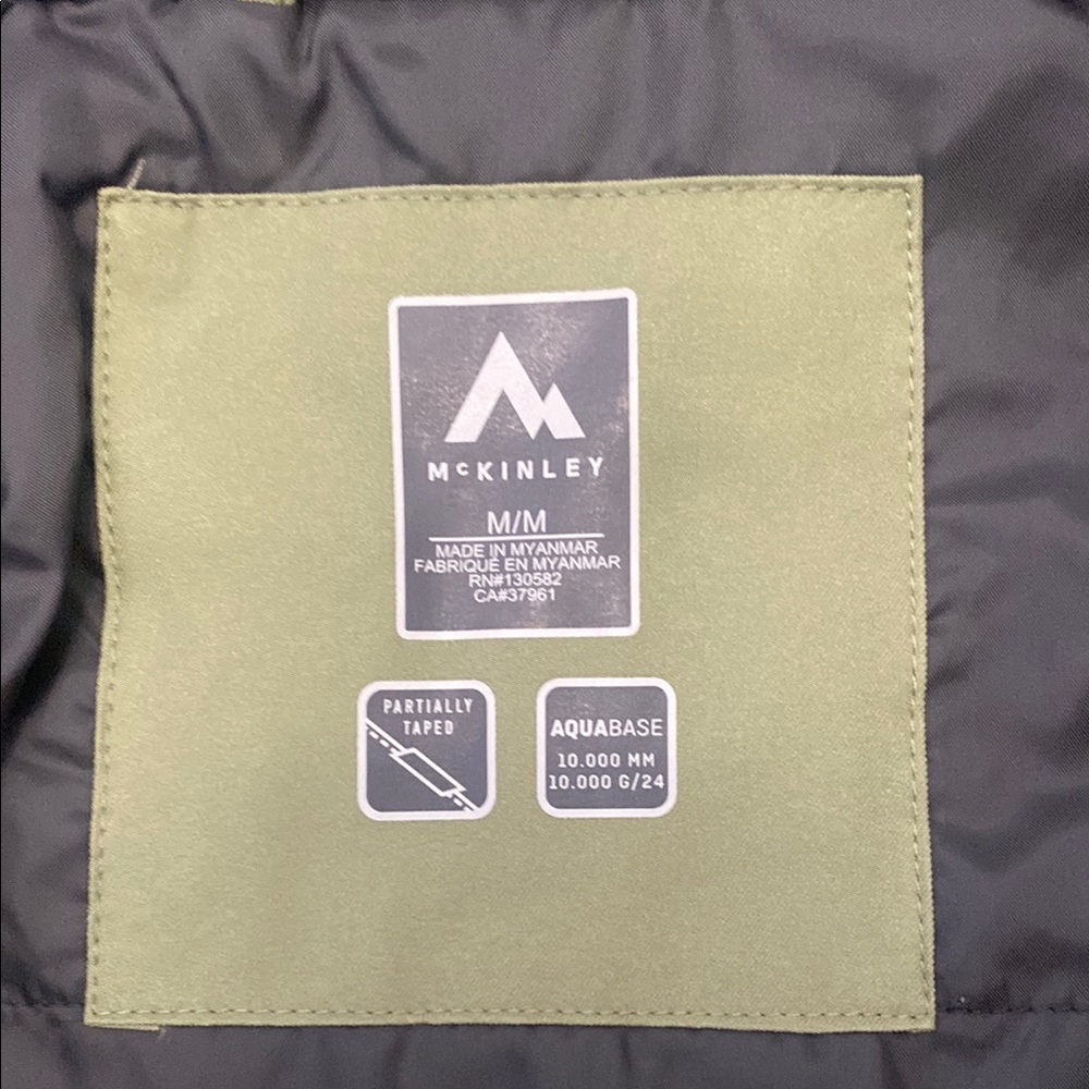 Green and Orange Raincoat with Water-Resistant Material - Picture 7 of 10
